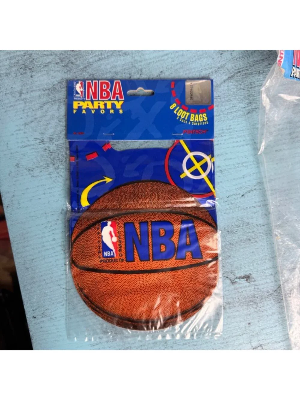 Vintage 1997 NBA Party Favors Set - Invitations Blowouts Bags Stencil Strips Hat
